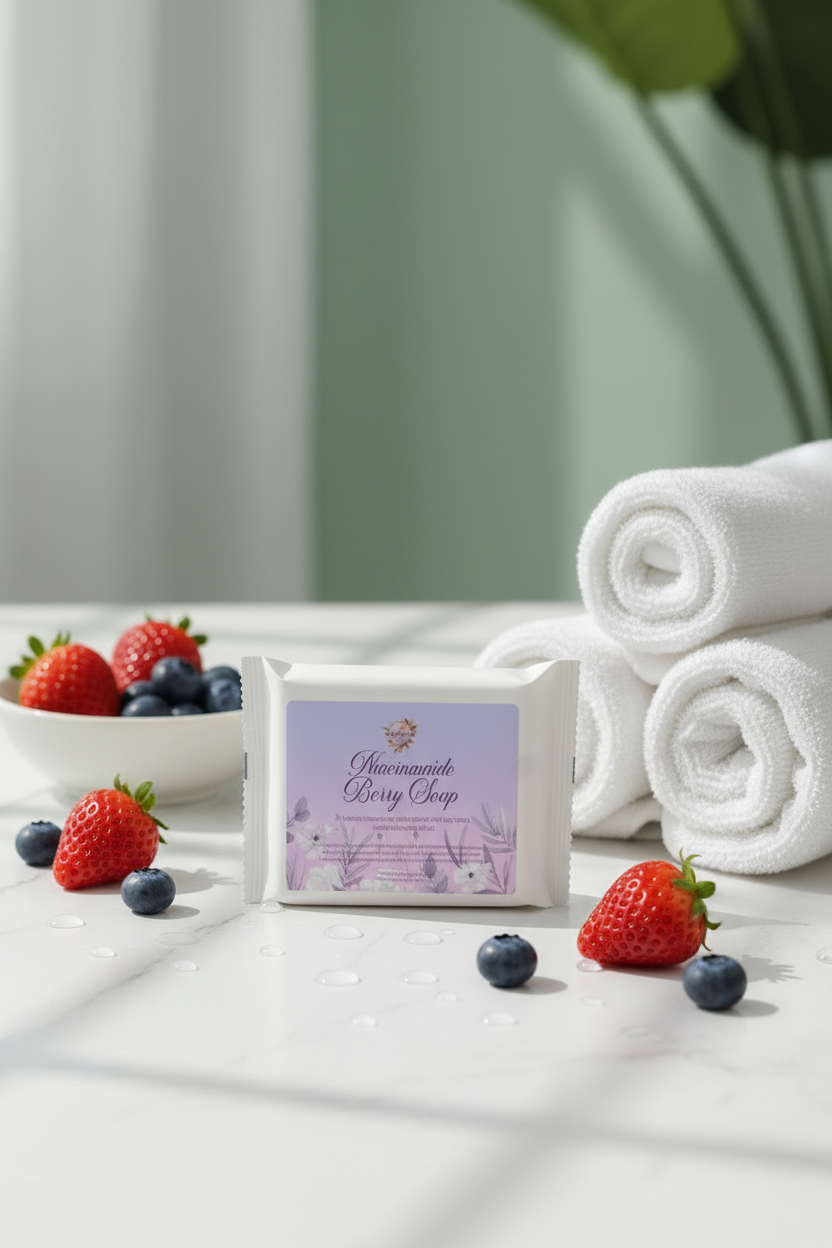 Spa lifestyle shot with packaging